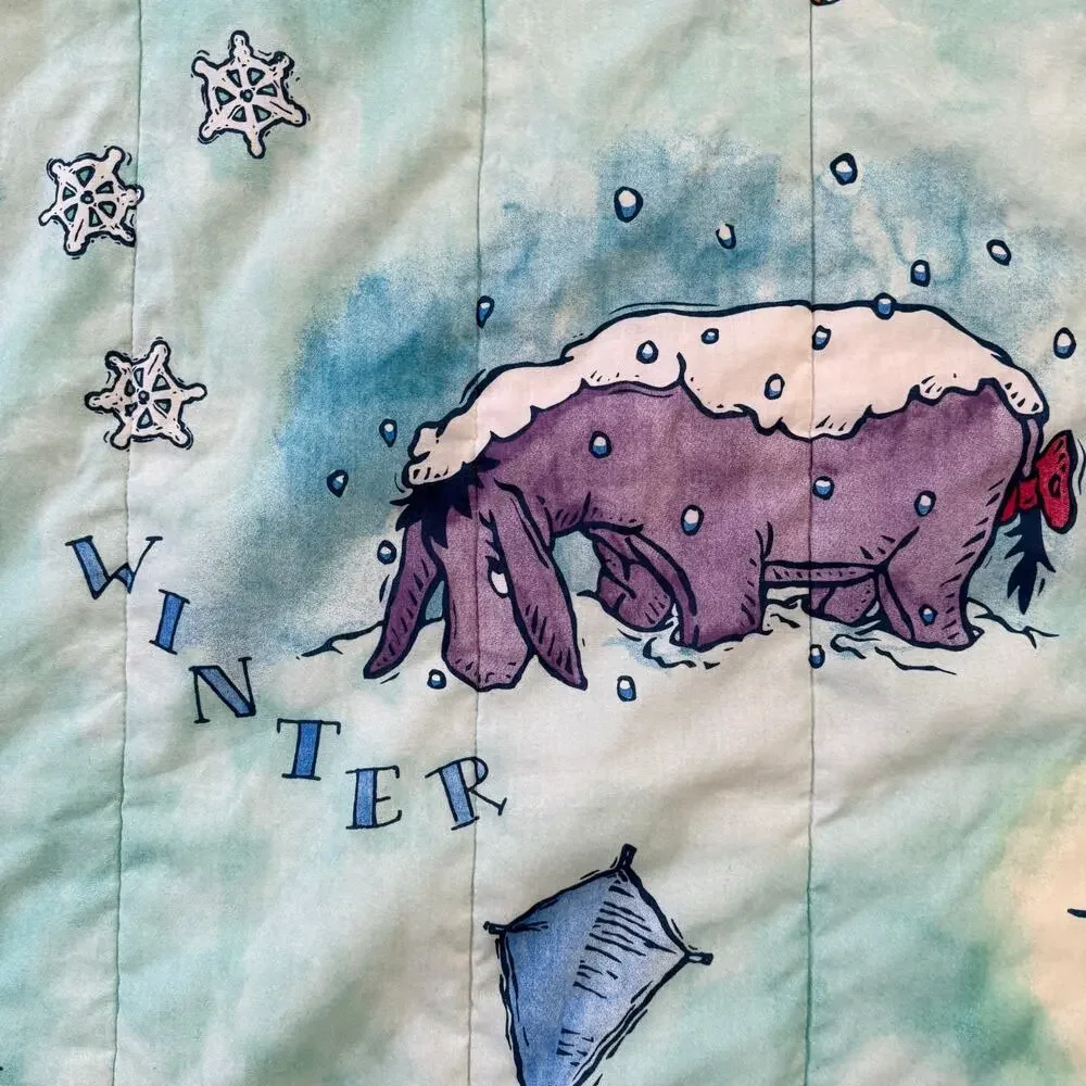 Disney Winnie the Pooh Four Seasons Twin Reversible Comforter Piglet 80